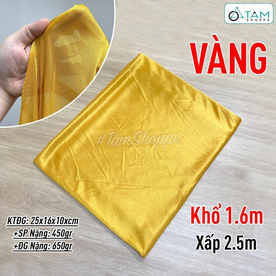 Vải Đỏ đô - Vàng gold thun xịn decor 1,6x2,5m PK-VAI-01