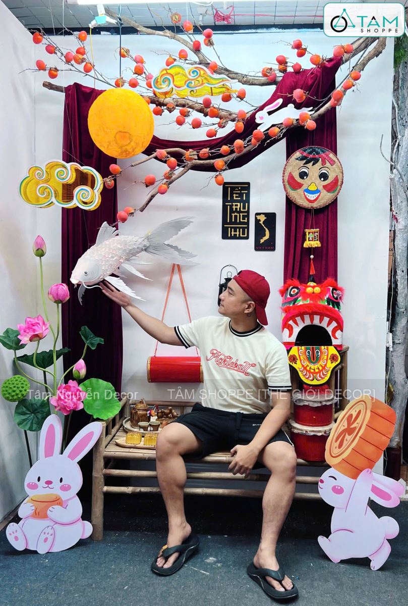 BACKDROP TRUNG THU CHỦ ĐỀ "TRĂNG TREO"